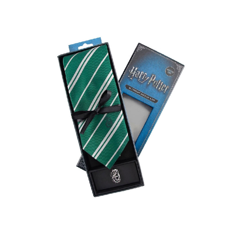 Imagen harry potter corbata+pin slytherin