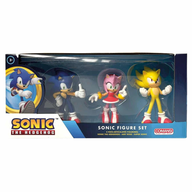 Imagen set super sonic the hedgehog 3 figuras Imagen set super sonic the hedgehog 3 figuras