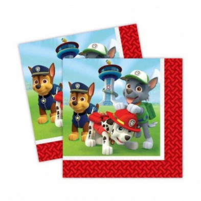 imagen 3 de servilletas patrulla canina 33x33cm set 20 unidad