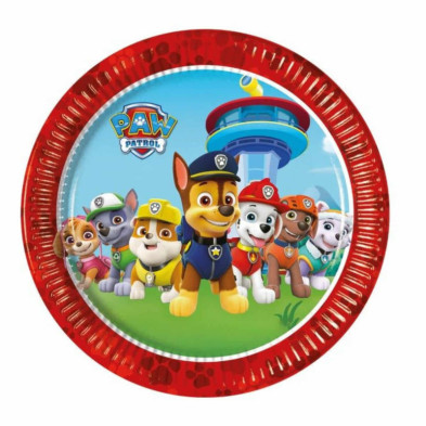 Imagen plato patrulla canina 20cm set 8 unidades Imagen plato patrulla canina 20cm set 8 unidades