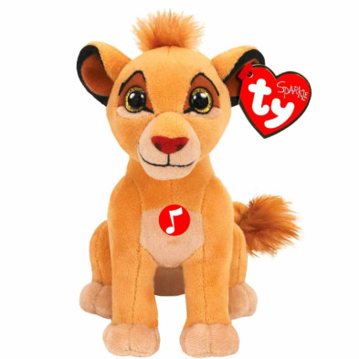 Imagen peluche simba disney 15cm ty con sonido