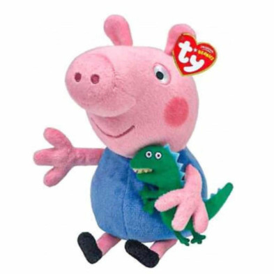 Imagen peluche beanie babies george peppa pig 15cm ty