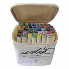 Imagen estuche profesional 40 rotuladores brush markers