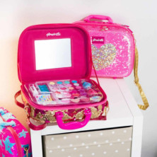 imagen 1 de maletín de maquillaje lentej girabrilla  rosa oro
