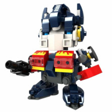Imagen robot héroes azul bloques 212 piezas nice