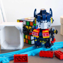 imagen 6 de robot héroes azul bloques 212 piezas nice