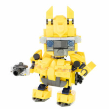 imagen 4 de robot héroes amarillo bloques 221 piezas nice