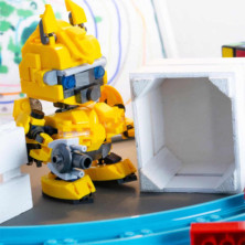 imagen 5 de robot héroes amarillo bloques 221 piezas nice