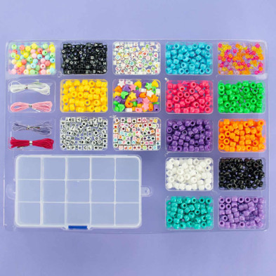 imagen 1 de set de pulseras perline abc 1500 abalorios nice