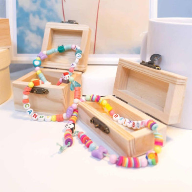 imagen 4 de set de pulseras perline happy rainbow abalorios ni