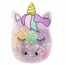 Imagen set de pulseras dulces flores unicornio abalorios