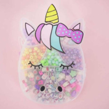 imagen 1 de set de pulseras dulces flores unicornio abalorios