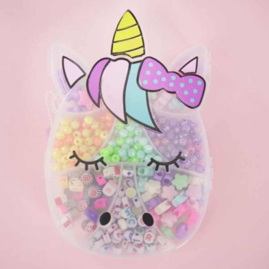 imagen 1 de set de pulseras dulces flores unicornio abalorios