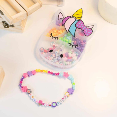 imagen 2 de set de pulseras dulces flores unicornio abalorios