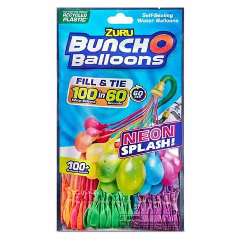 Imagen globos de agua buncho color neón splash Imagen globos de agua buncho color neón splash