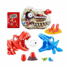 imagen 1 de figura dinosaurio smashers con sorpresa rojo