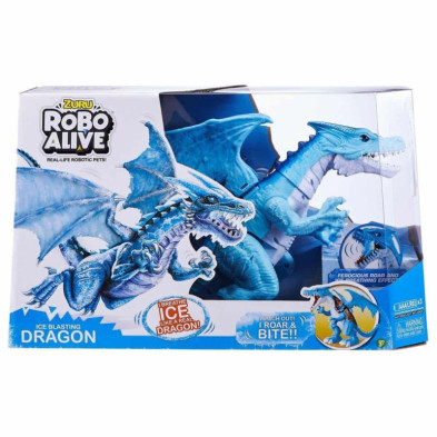 imagen 1 de figura dragón robo alive con sonidos azul