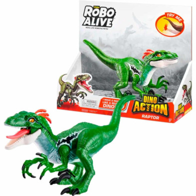 imagen 1 de figura dinosaurio velociraptor robo alive
