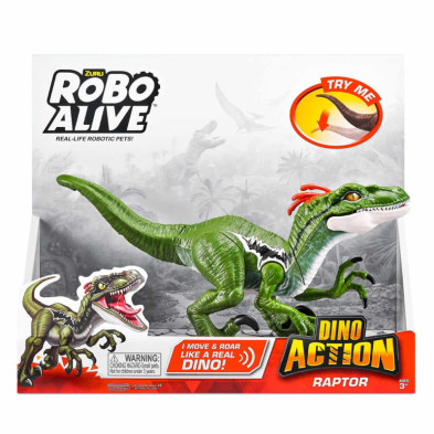 imagen 2 de figura dinosaurio velociraptor robo alive