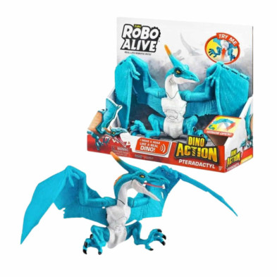 imagen 2 de figura dinosaurio pterodáctilo robo alive