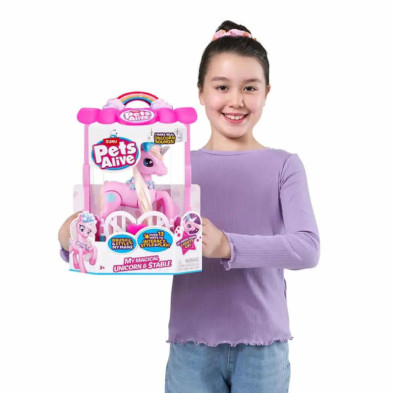 imagen 3 de unicornio robot pets alive con establo y sonidos
