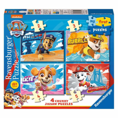 Imagen puzzle paw patrol 2-3-4-5 piezas ravensburger