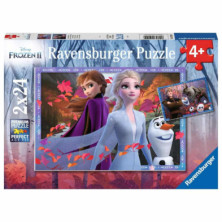 Imagen puzzle frozen 2x24 piezas ravensburger