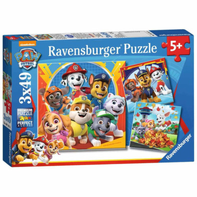 Imagen puzzle paw patrol 3x49 piezas ravensburger