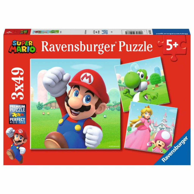 Imagen puzzle super mario 3x49 piezas ravensburger
