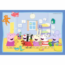 imagen 2 de puzzle peppa pig 2x12 piezas ravensburger