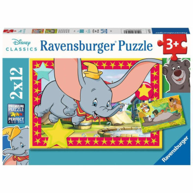 Imagen puzzle dumbo 2x12 piezas ravensburger