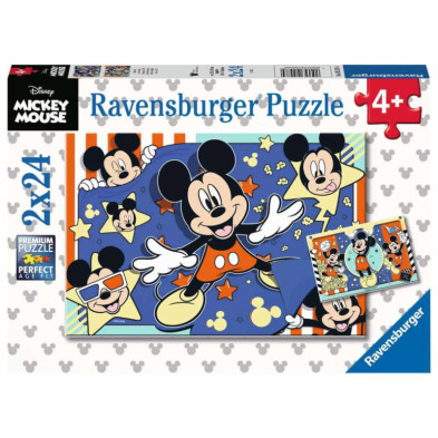 Imagen puzzle mickey mouse 2x24 piezas ravensburger