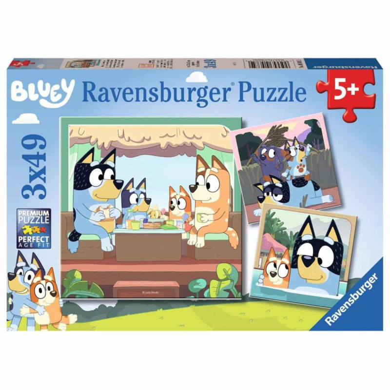 Imagen puzzle bluey 3x49 piezas ravensburger Imagen puzzle bluey 3x49 piezas ravensburger