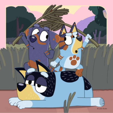 imagen 3 de puzzle bluey 3x49 piezas ravensburger