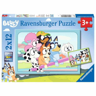 Imagen puzzle bluey 2x12 piezas ravensburger