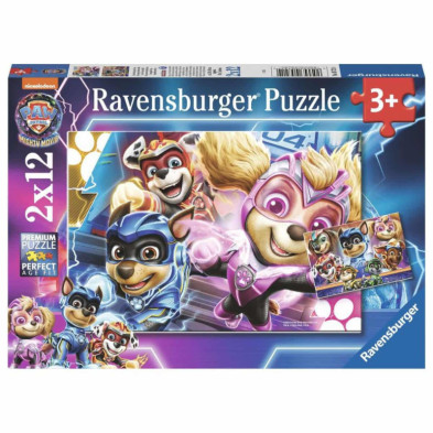 Imagen puzzle paw patrol 2x12 piezas ravensburger