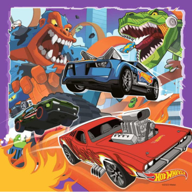 imagen 2 de puzzle hot wheels 3x49 piezas ravensburger