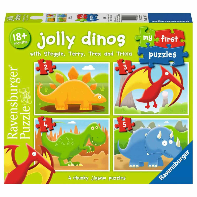Imagen puzzle dinosaurios 2-3-4-5 piezas ravensburger