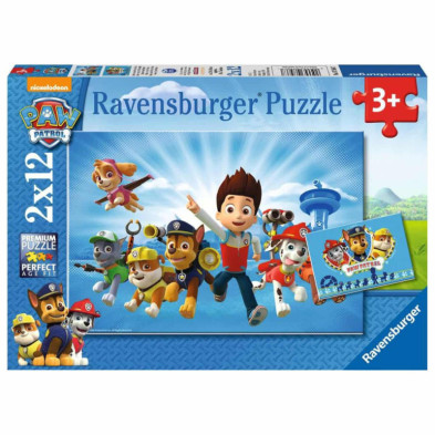 Imagen puzzle paw patrol 2x12 piezas ravensburger