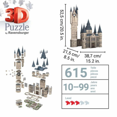 imagen 4 de puzzle 3d torre de astronomia castillo harry potte