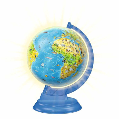imagen 1 de puzzle 3d globo con luz 180 piezas ravensburger