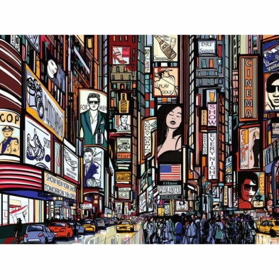 imagen 1 de puzzle animada nueva york 1000 piezas ravensburger