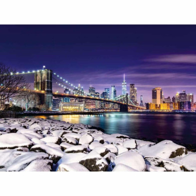 imagen 1 de puzzle invierno a new york 1500 piezas ravensburge