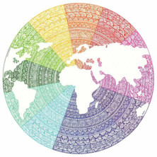 imagen 1 de puzzle circular mandala 500 piezas circle of color