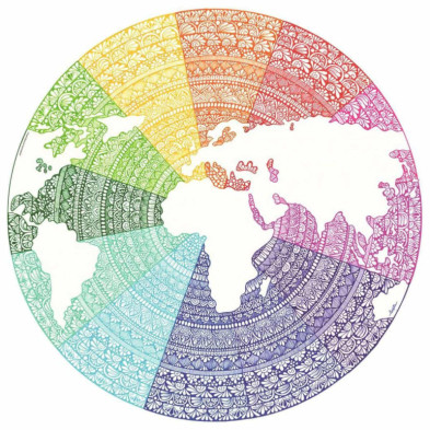 imagen 1 de puzzle circular mandala 500 piezas circle of color