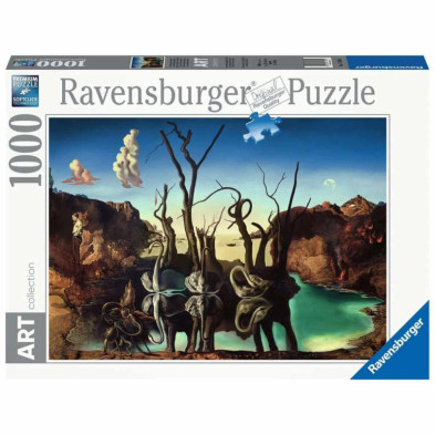 Imagen puzzle dalí: cosnes que se reflejan como e 1000 pe