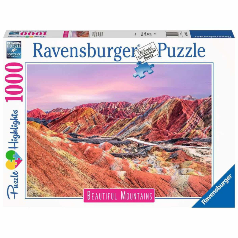 Imagen puzzle montañas arcoíris 1000 piezas Imagen puzzle montañas arcoíris 1000 piezas