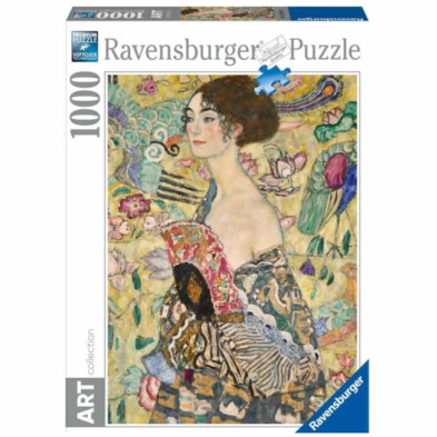 Imagen puzzle klimt: dama con abanico 1000 piezas
