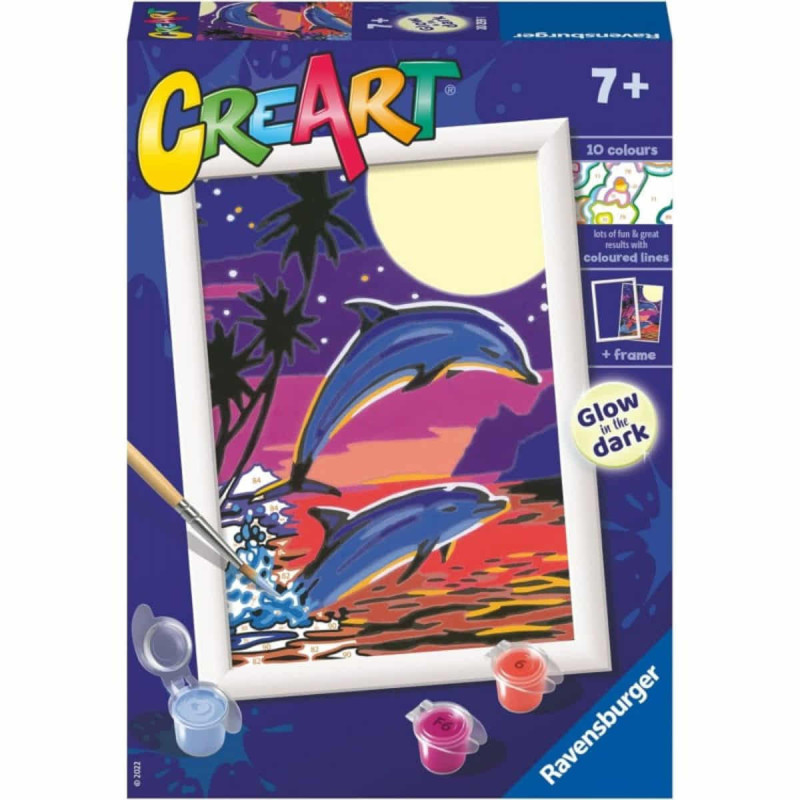 Imagen creart delfines juguetones kit para pintar Imagen creart delfines juguetones kit para pintar