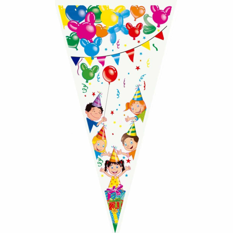 Imagen bolsa cono 20x40cm party fiesta 100u paquete